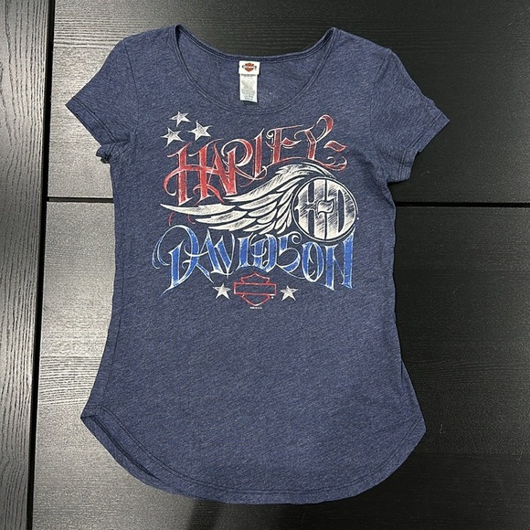 Harley-Davidson Women’s Patriotic T-Shirt from Orange County, CA - M - Picture 1 of 7